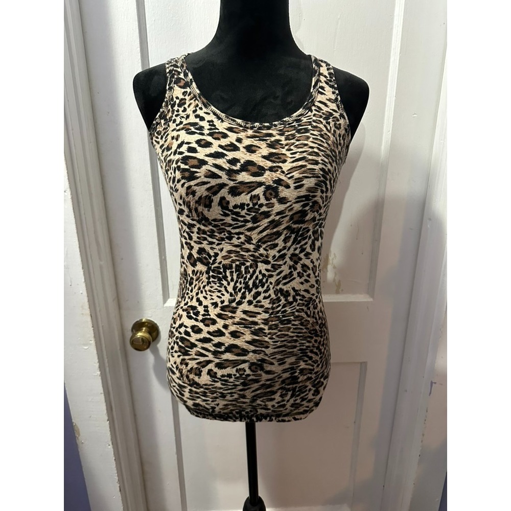 Papaya Leopard Racerback Tank in M